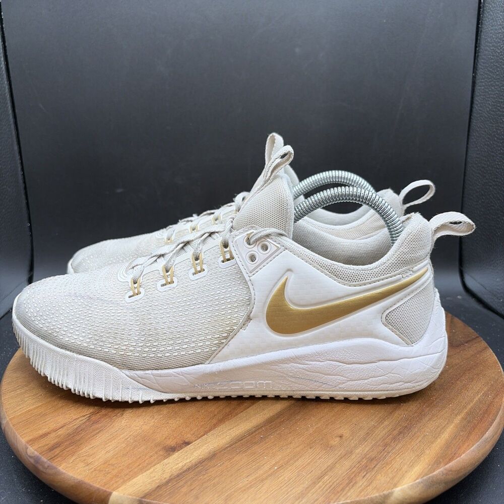 Nike Air Zoom Hyperace 2 SE Men’s Size 8 Volleyball Shoes White Gold DM8199-170